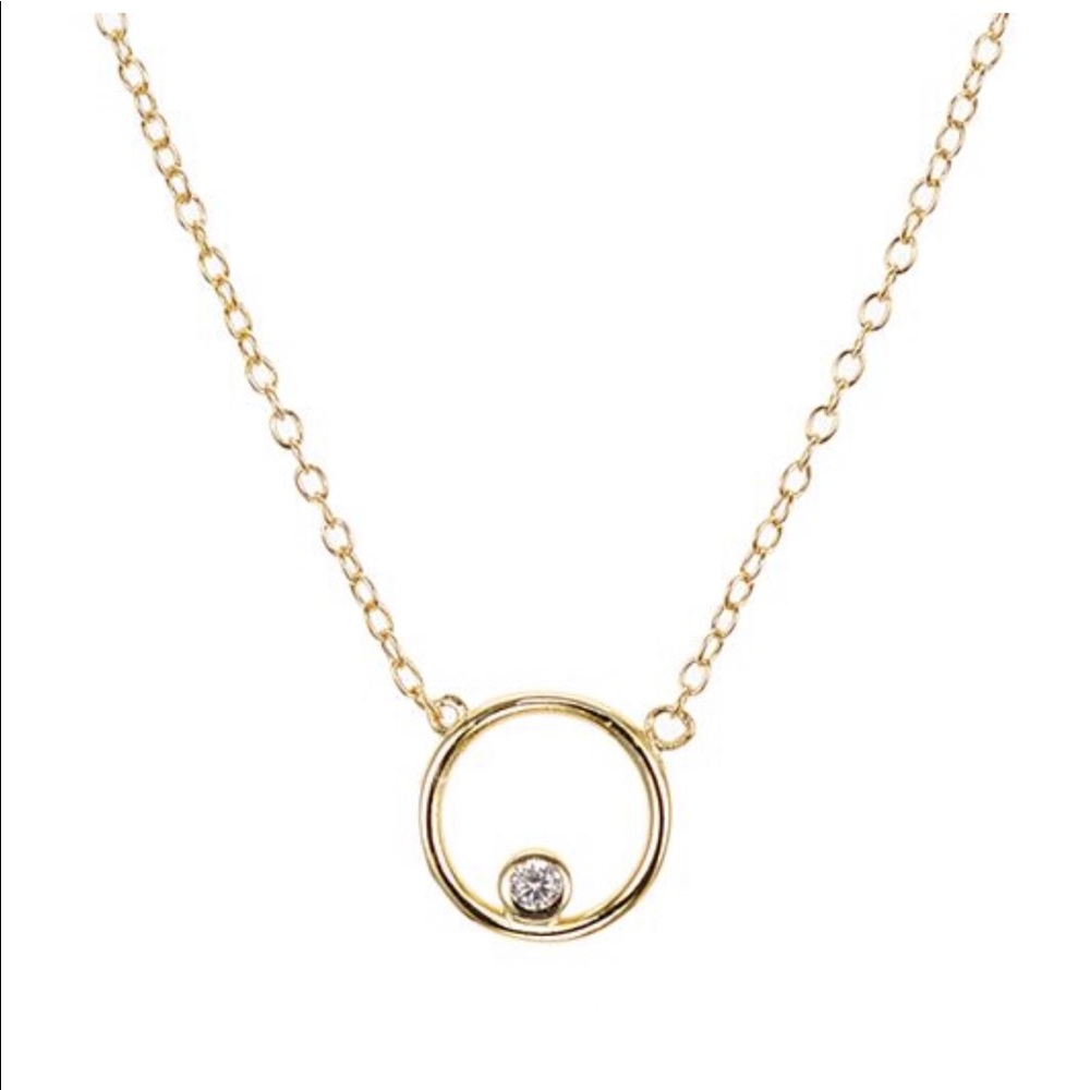 NWT Pavé Circle Pendant Necklace